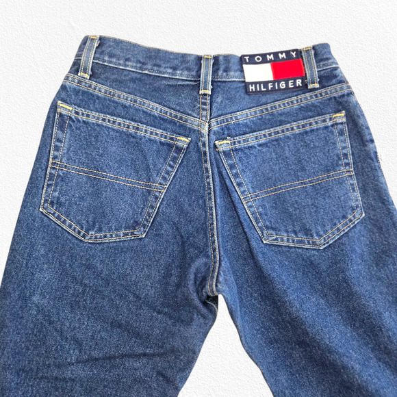 Vintage Tommy Jeans High Rise Straight Leg Denim Jeans Size 28 Y2K 90s USA Made - Picture 8 of 9